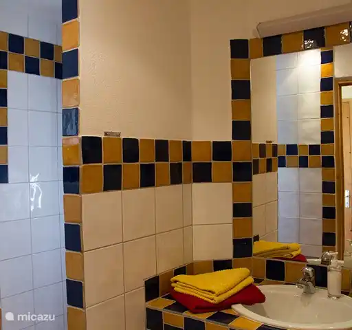 De tweede badkamer is op de begane grond. Er is hier tevens een apart toilet.